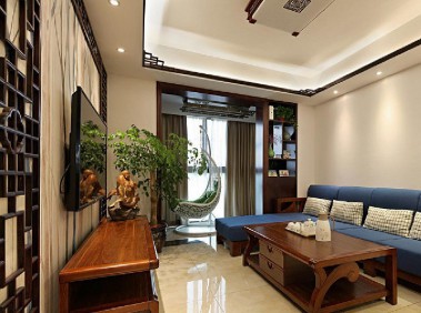 荆州110平现代中式3居