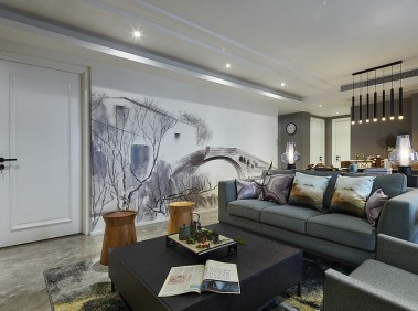 荆州120平中式混搭居 传统与时尚并存