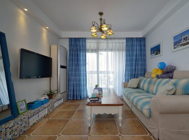 荆州120平蓝调地中海的新房