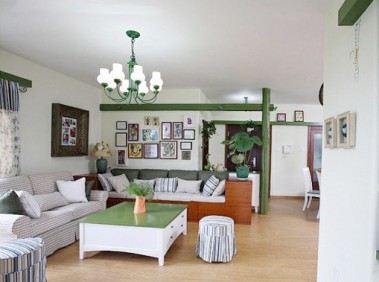 荆州80平田园二居   绿色小清新